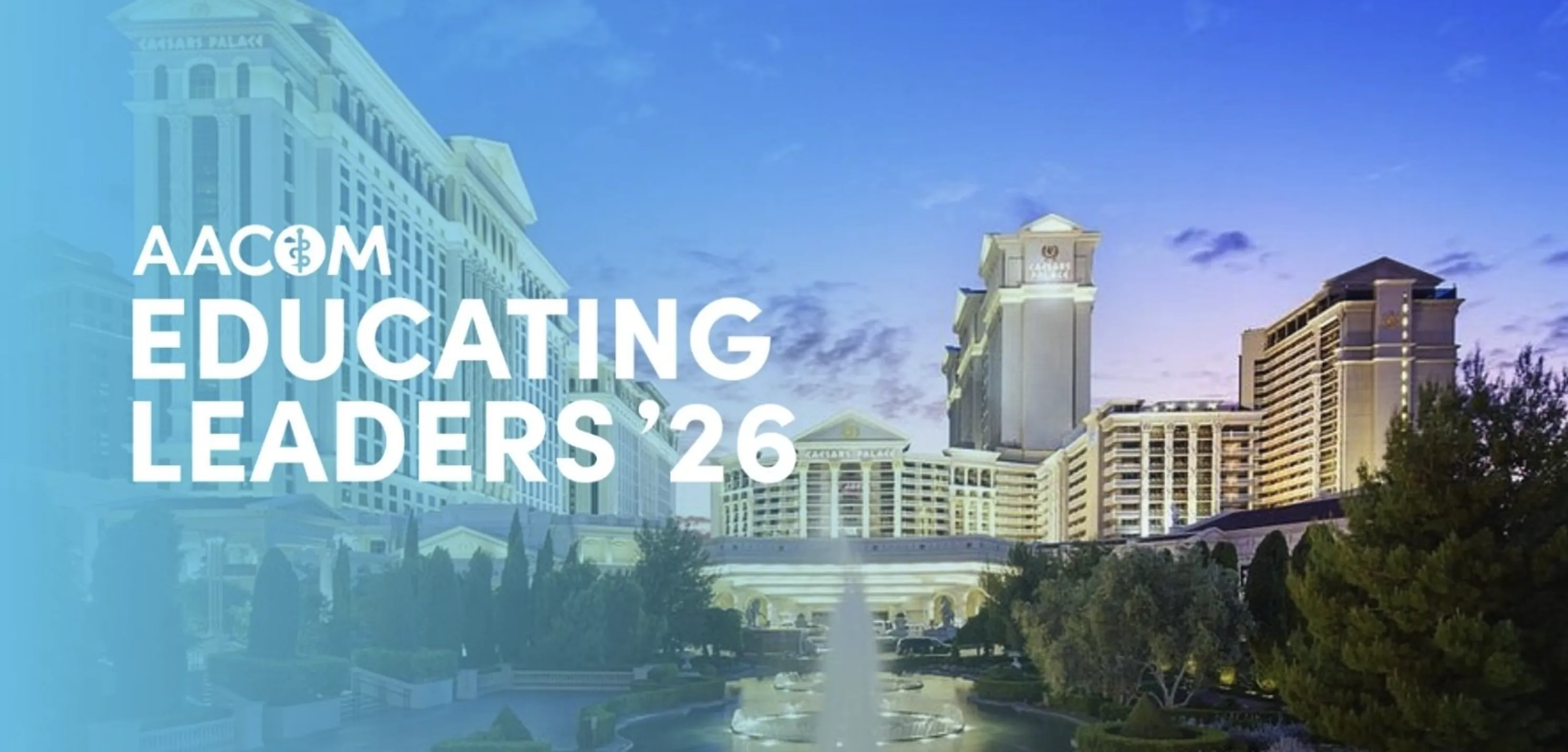 AACOM Educating Leaders 2026 event banner